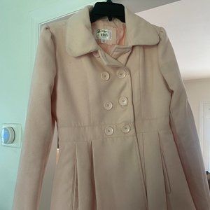 Light Pink Flare Pea Coat
